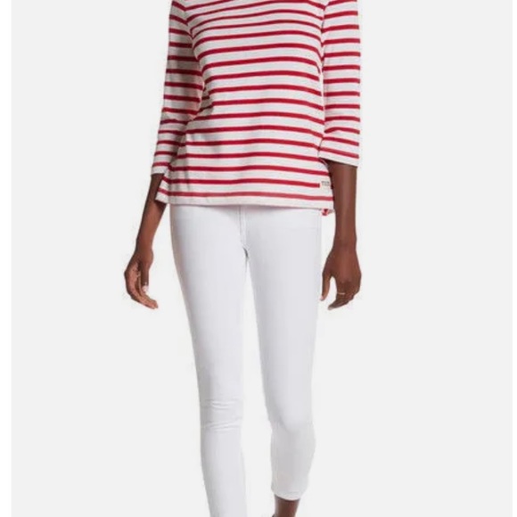 Kate Spade Fresh White Denim Stretch Capri New Size 30 Brooke Street - Picture 3 of 7